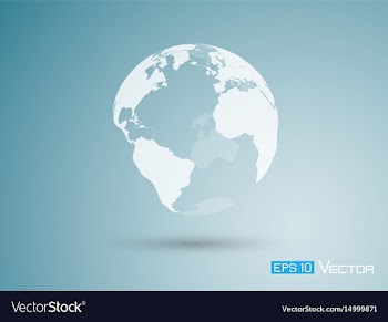 earth on blue background