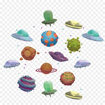 Earth Planet Cartoon Illustration - Colored cartoon planet creative 