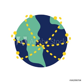 earth planet flat style icon