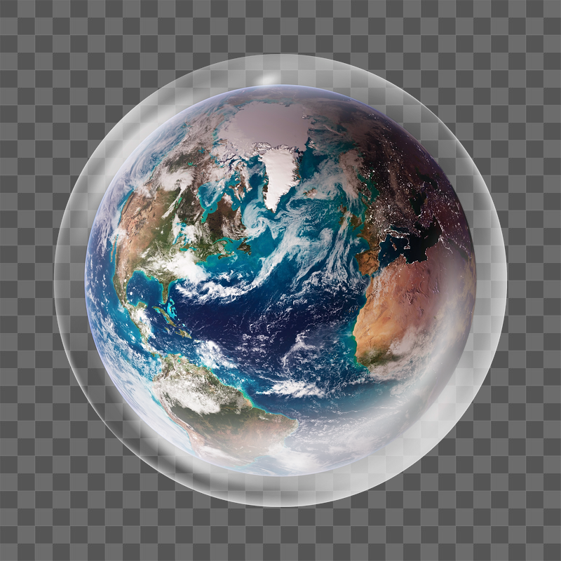 Earth png planet sticker, bubble | Free PNG - rawpixel