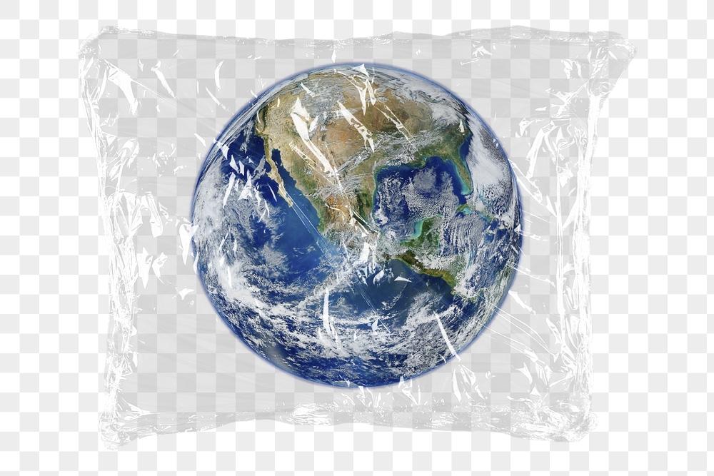 Earth png plastic packaging sticker, | Free PNG - rawpixel