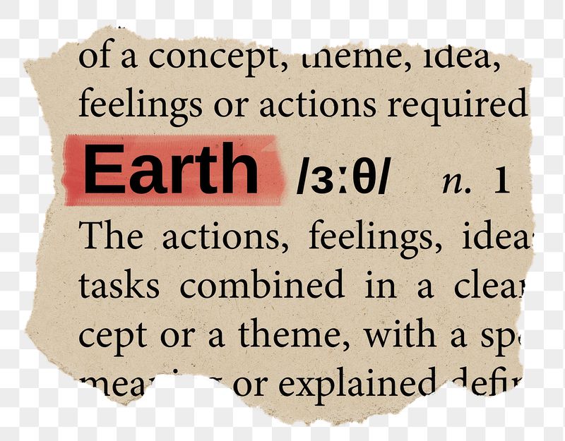 Earth png word sticker, torn | Free PNG - rawpixel