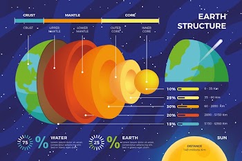 Earth structure infographic Free Vector