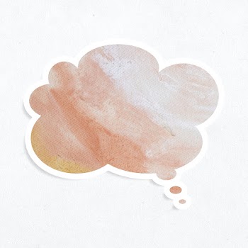 Earth tone textured thought bubble sticker | Free  illustration - 2339771