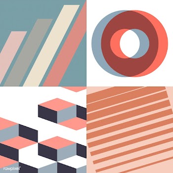 Earth tones Swiss graphic illustration set | Free stock vector - 554566