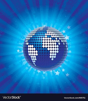 Earth with abstract background vector image