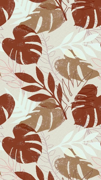 Earthy tropical pattern iPhone wallpaper, | Free Photo - rawpixel