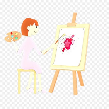 easel cartoon furniture fictional character