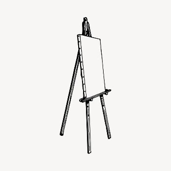 Easel clipart, vintage hand drawn | Free Vector - rawpixel