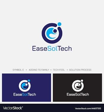 easesoltech solution technology people icon logo