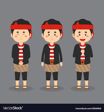east java character with various expression