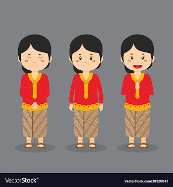 east java character with various expression