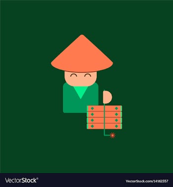 East man of chinese new year vector image