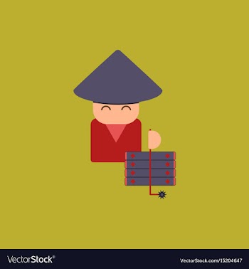 East man of chinese new year vector image