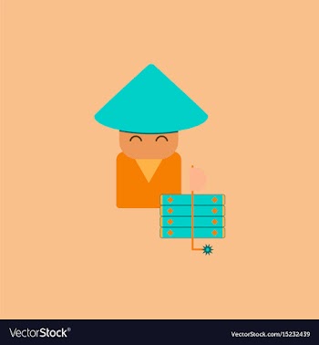 East man of chinese new year vector image