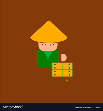 East man of chinese new year vector image