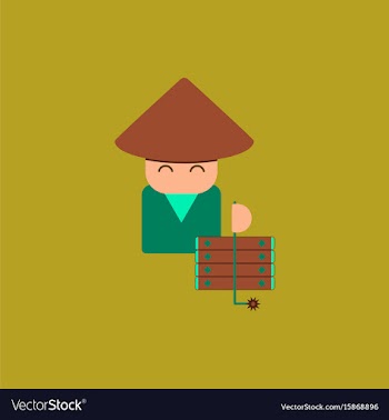East man of chinese new year vector image