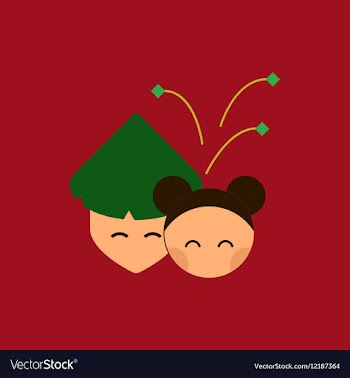 East people of Chinese new vector image