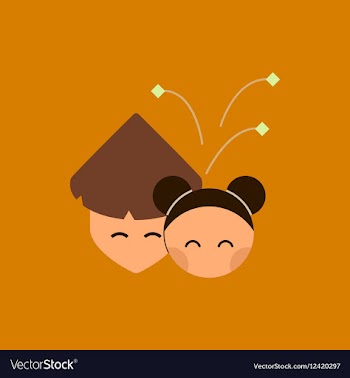 East people of Chinese new vector image