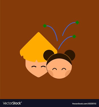 East people of chinese new vector image