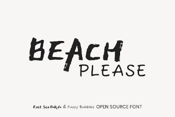 East Sea Dokdo & Fuzzy | Free Font Add-on - rawpixel