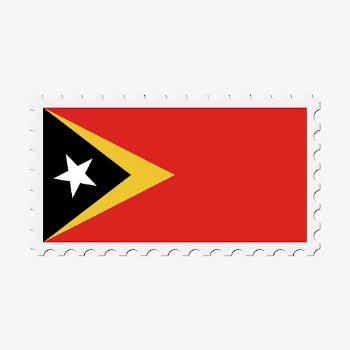East Timor flag clipart, postage | Free Photo - rawpixel