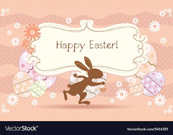 Easter background vector image
