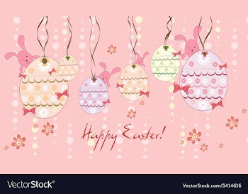 Easter background vector image
