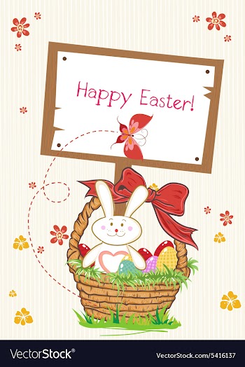 Easter background vector image