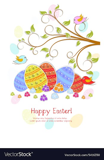 Easter background vector image