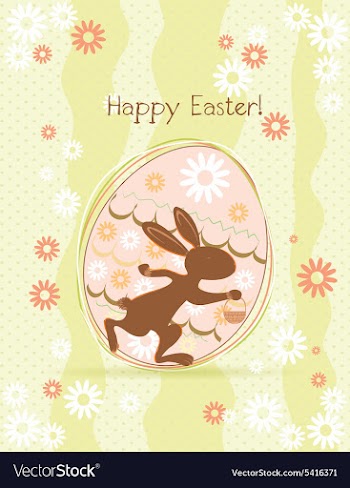 Easter background vector image