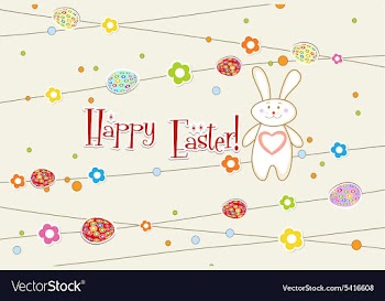 Easter background vector image