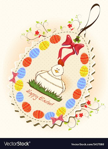 Easter background vector image