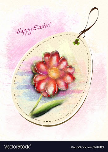 Easter background vector image