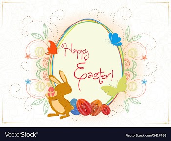 Easter background vector image