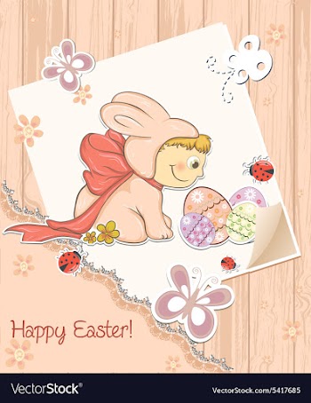 Easter background vector image
