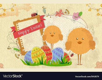 Easter background vector image