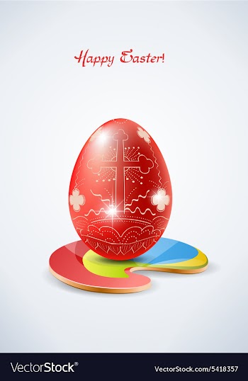 Easter background vector image
