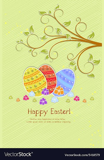 Easter background vector image