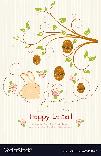 Easter background vector image