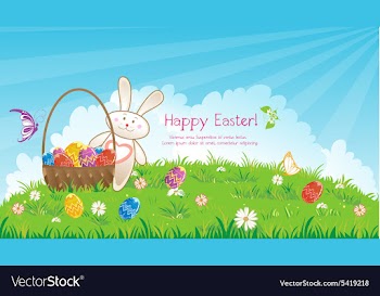 Easter background vector image