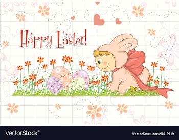 Easter background vector image