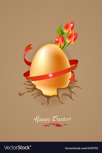 Easter background vector image