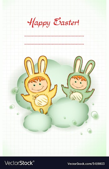 Easter background vector image
