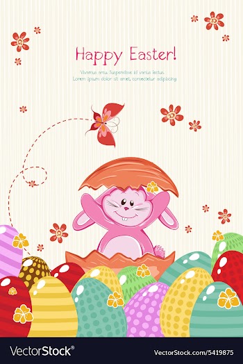 Easter background vector image