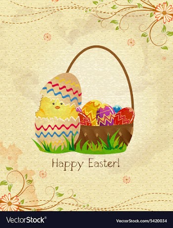 Easter background vector image