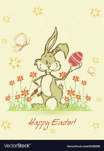 Easter background vector image