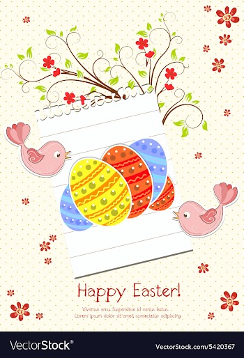 Easter background vector image