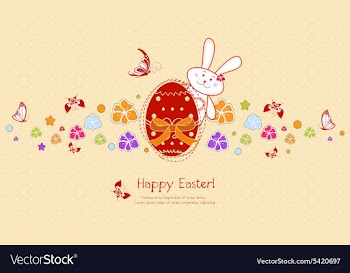 Easter background vector image