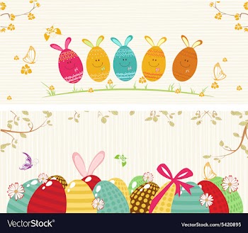 Easter background vector image